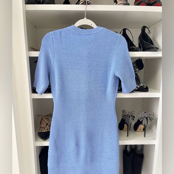 NWT GLOD BUTTON MINI KNIT DRESS BLUE  SIZE Small - Picture 6 of 14
